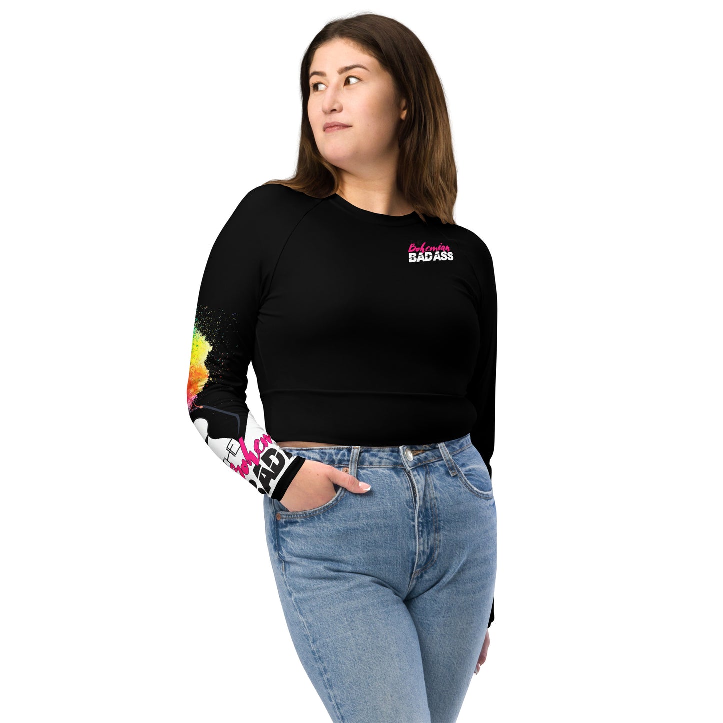 B-Badass Long-Sleeve Crop Top