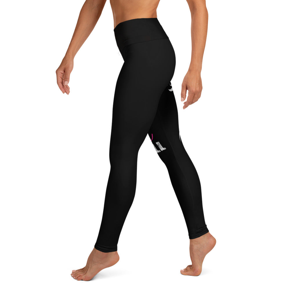 Rebel Ragdoll ICON Yoga Leggings (Pink & White)
