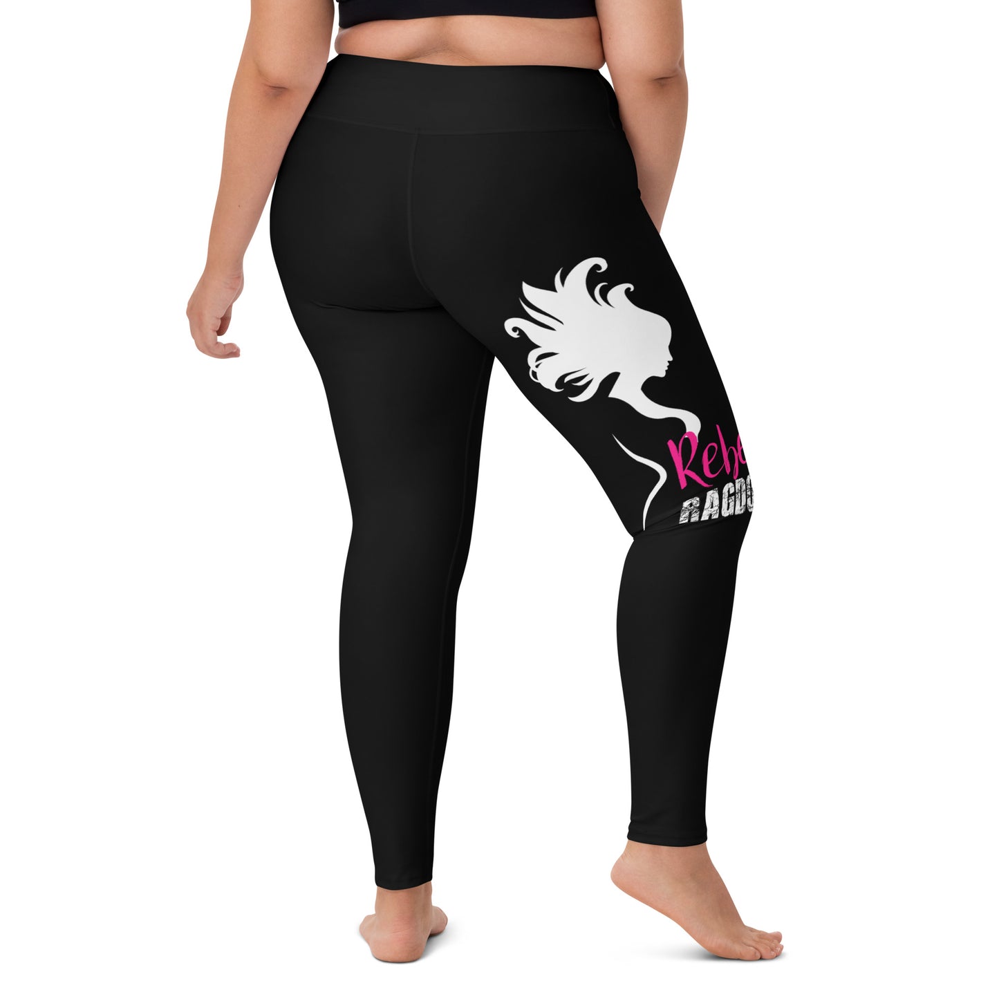 Rebel Ragdoll ICON Yoga Leggings (Pink & White)