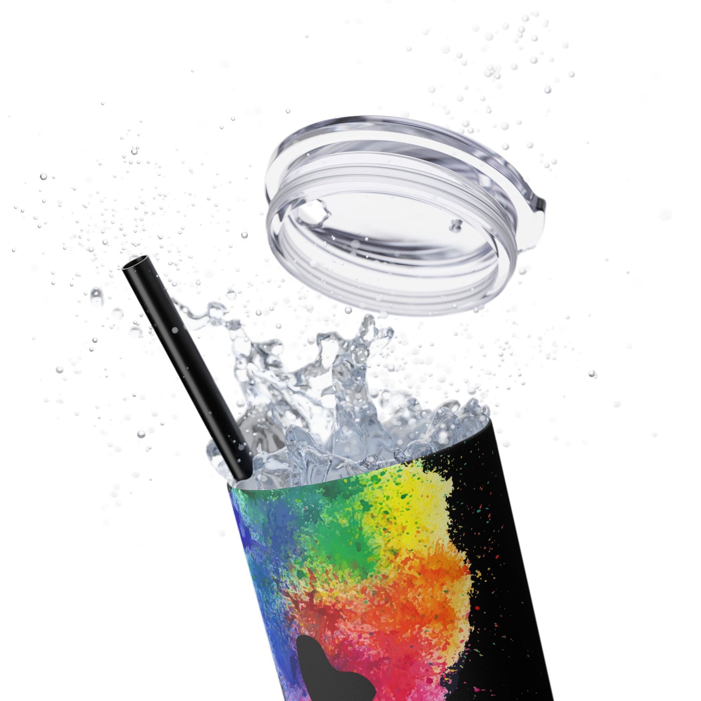 B-Badass Skinny Tumbler with Straw, 20oz