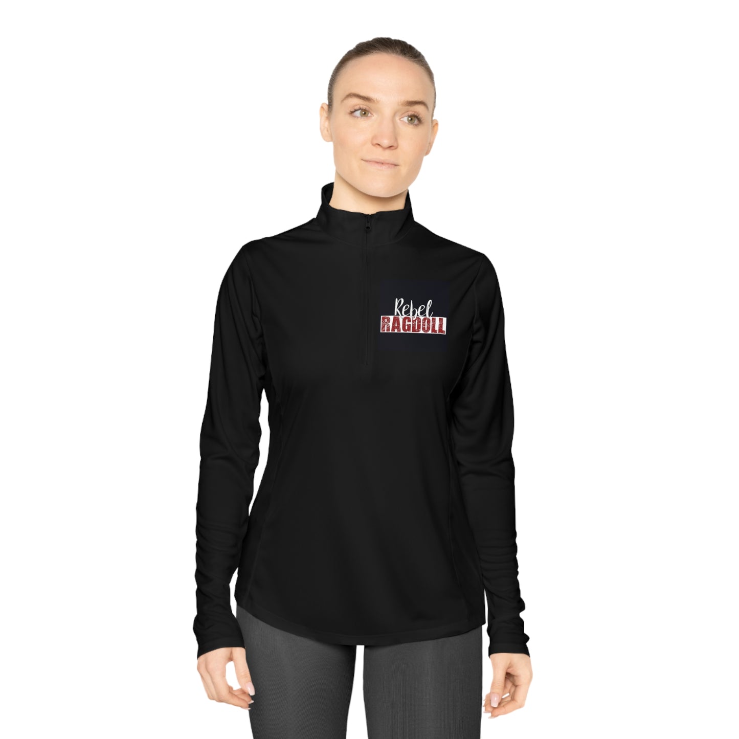 Afro Dystopia Ladies Quarter-Zip Pullover