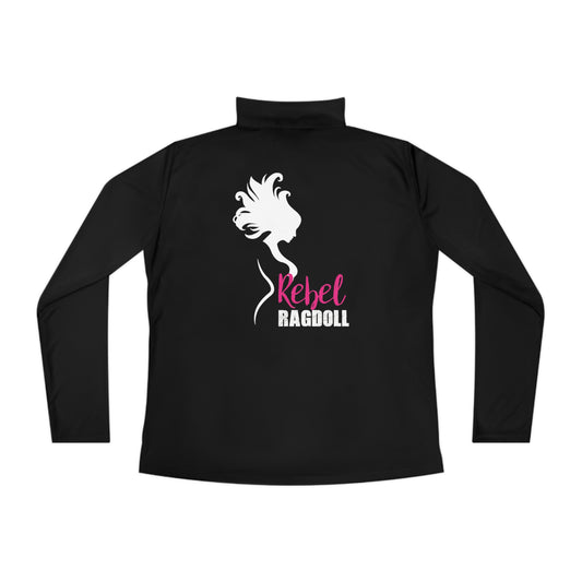 Rebel Ragdoll ICON Ladies Quarter-Zip Pullover