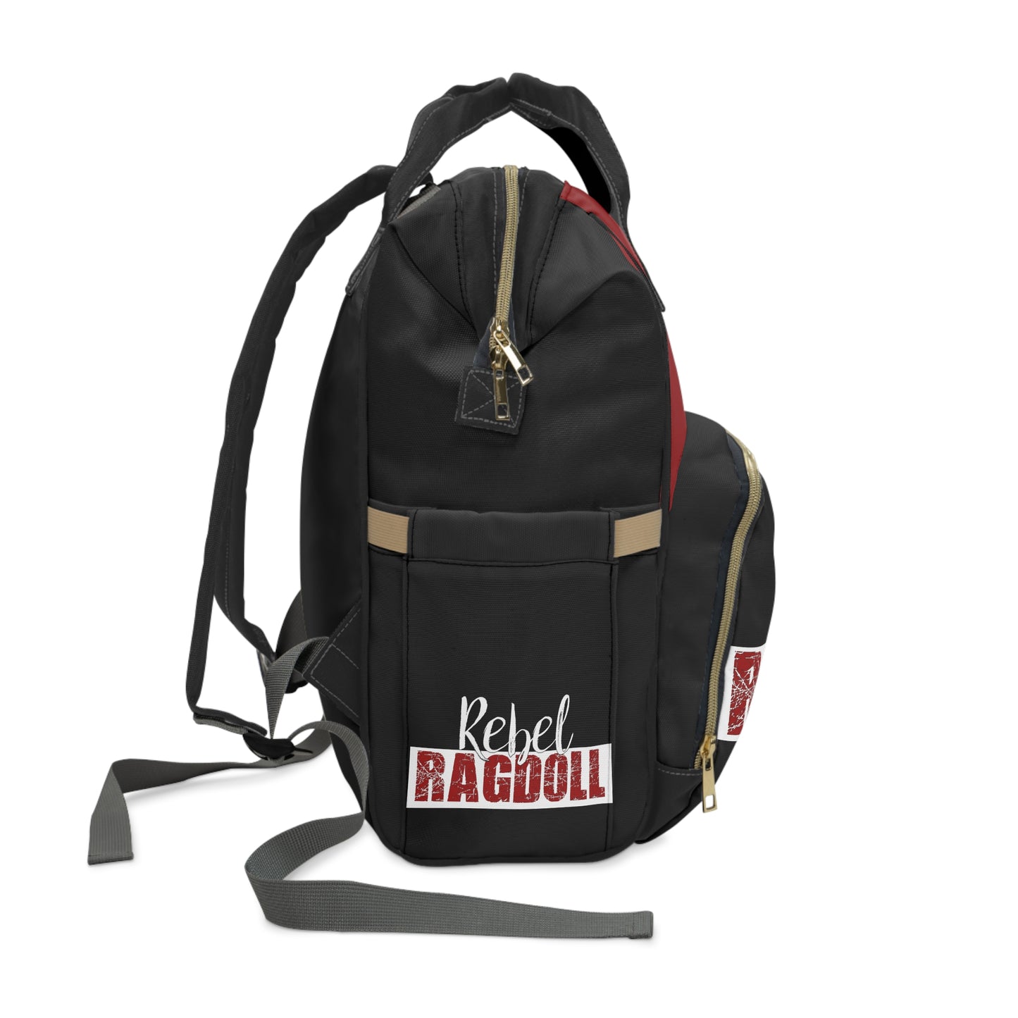 Rebel Ragdoll LOGO Backpack (Red & Black)