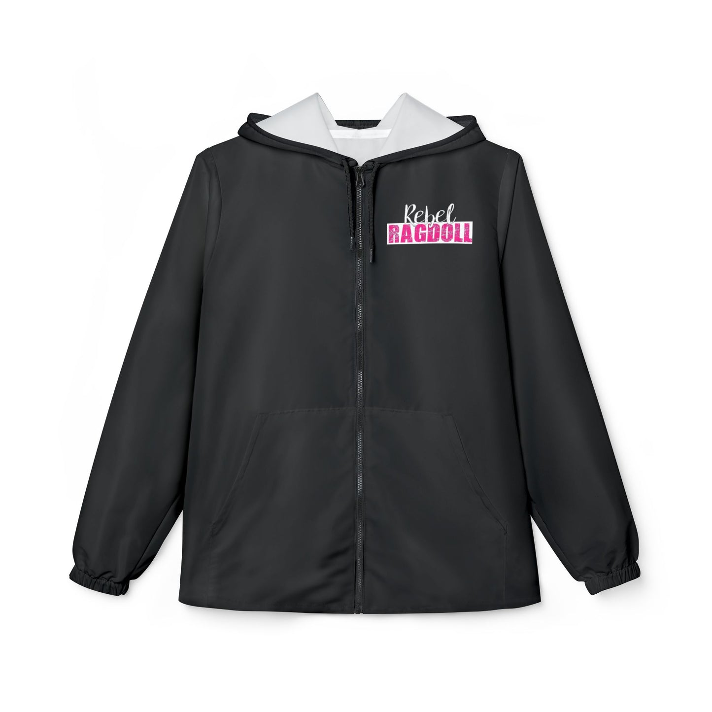 Rebel Ragdoll LOGO Windbreaker Jacket (Pink & White)