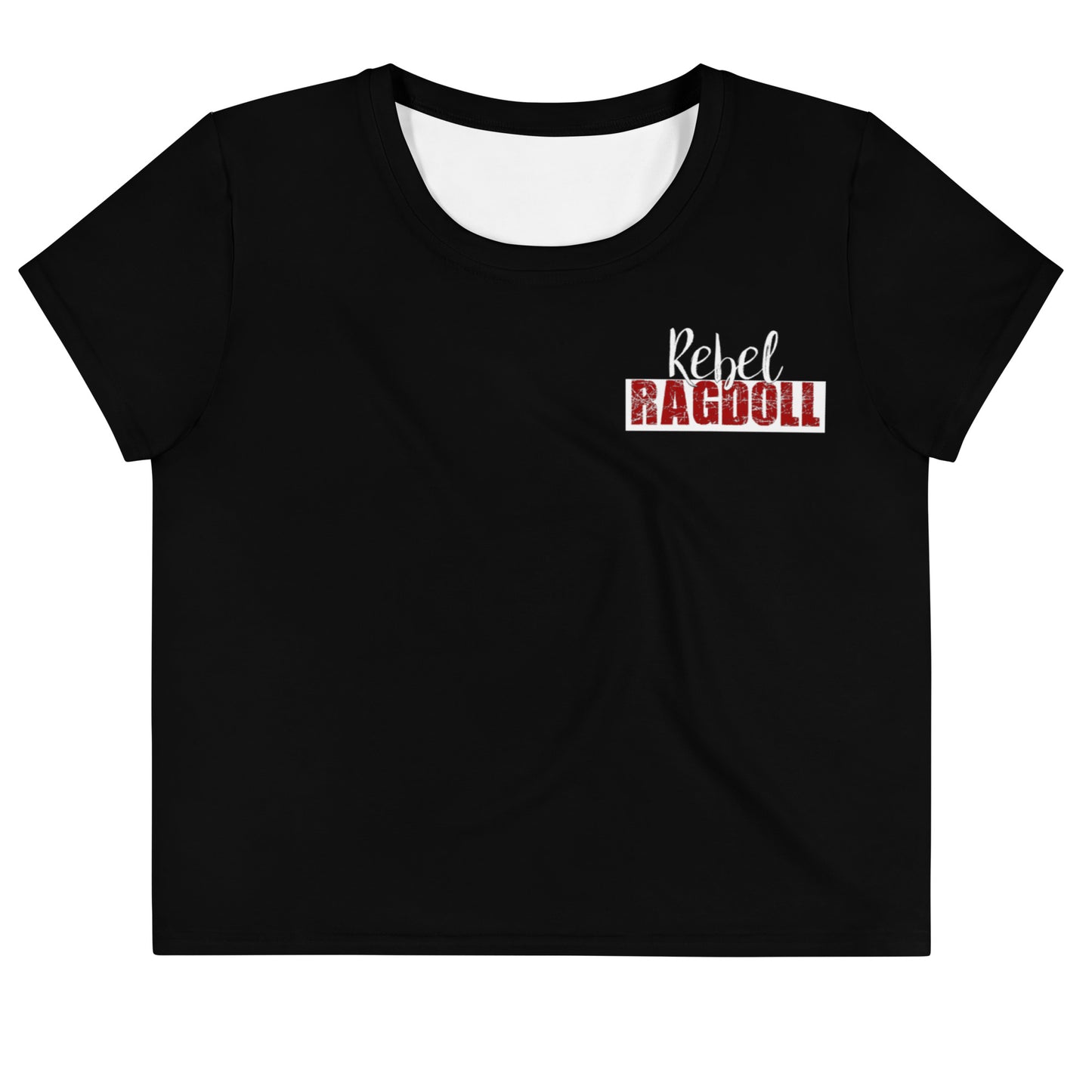 Rebel Ragdoll LOGO Crop Tee (Red & Black) (w/ Back Print)