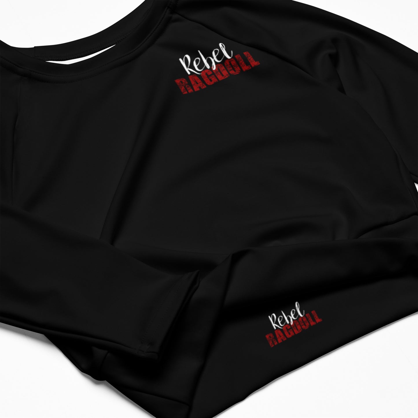 Afro Dystopia Long-Sleeve Crop Top