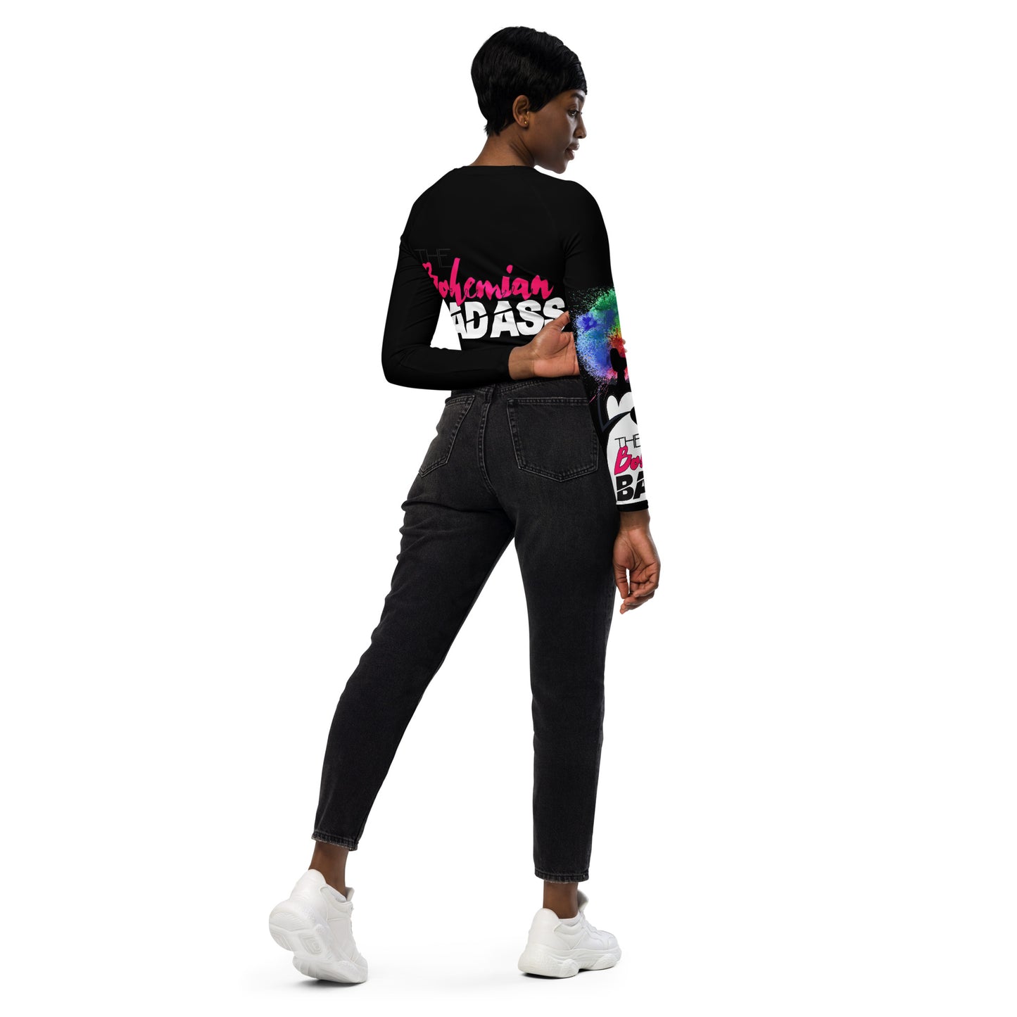 B-Badass Long-Sleeve Crop Top