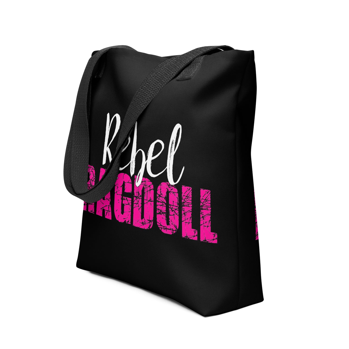 Rebel Ragdoll LOGO Tote Bag (Pink & White)