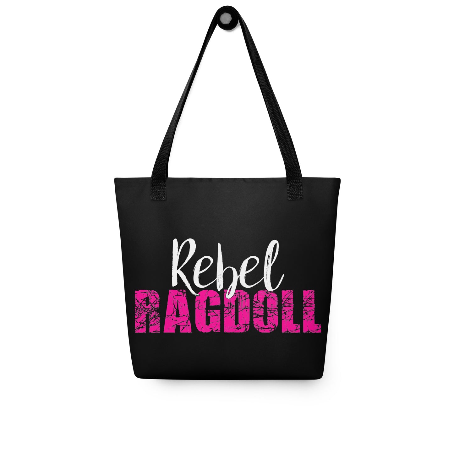 Rebel Ragdoll LOGO Tote Bag (Pink & White)