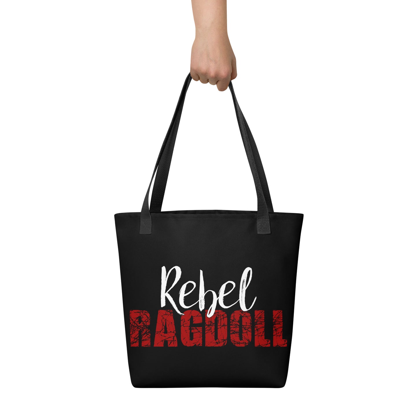 Rebel Ragdoll LOGO Tote Bag (Red & White)