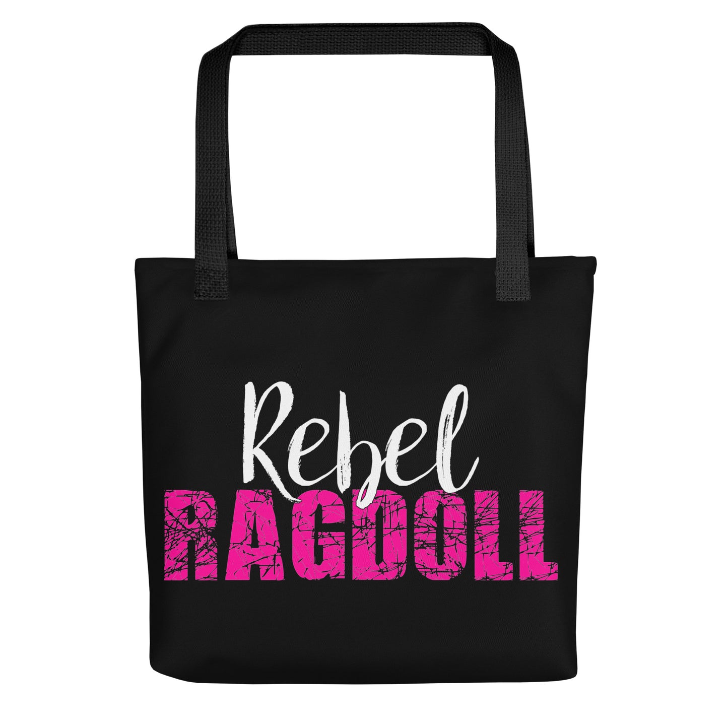 Rebel Ragdoll LOGO Tote Bag (Pink & White)