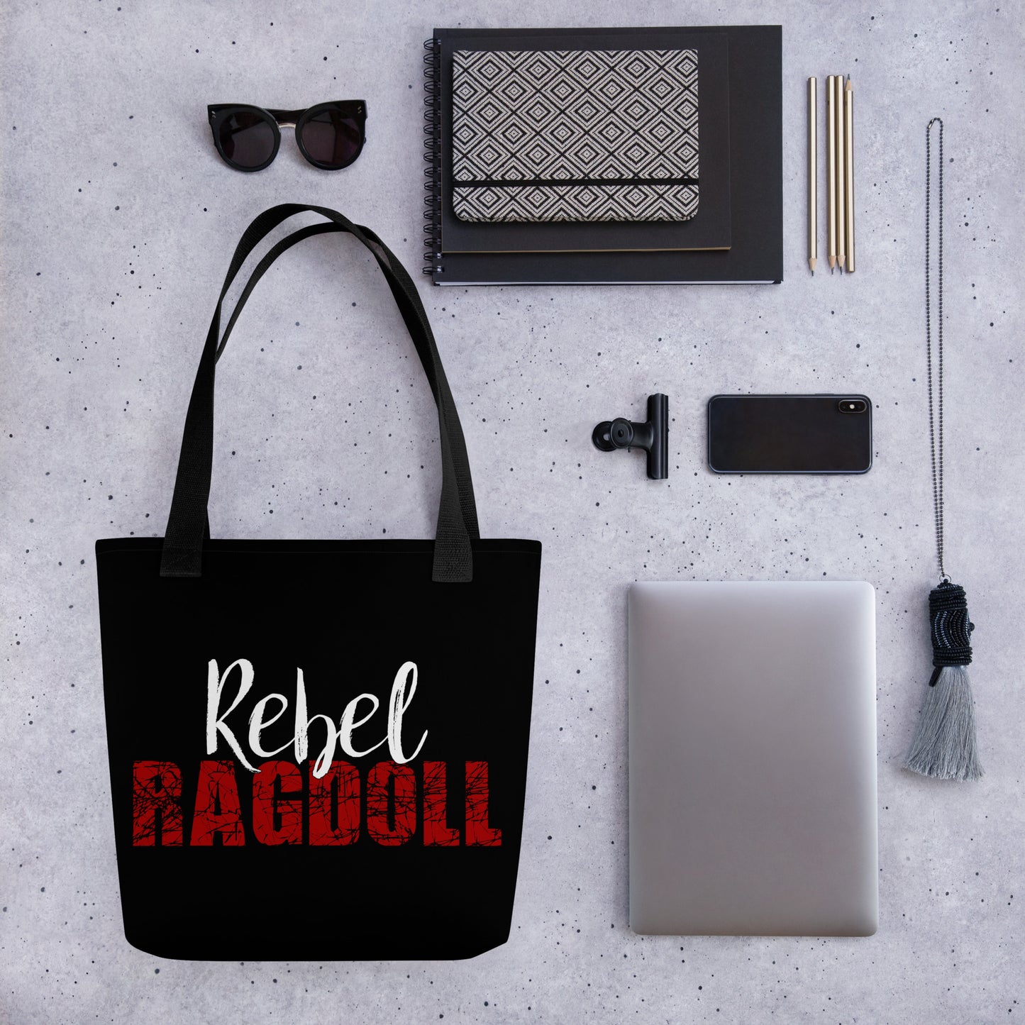 Rebel Ragdoll LOGO Tote Bag (Red & White)