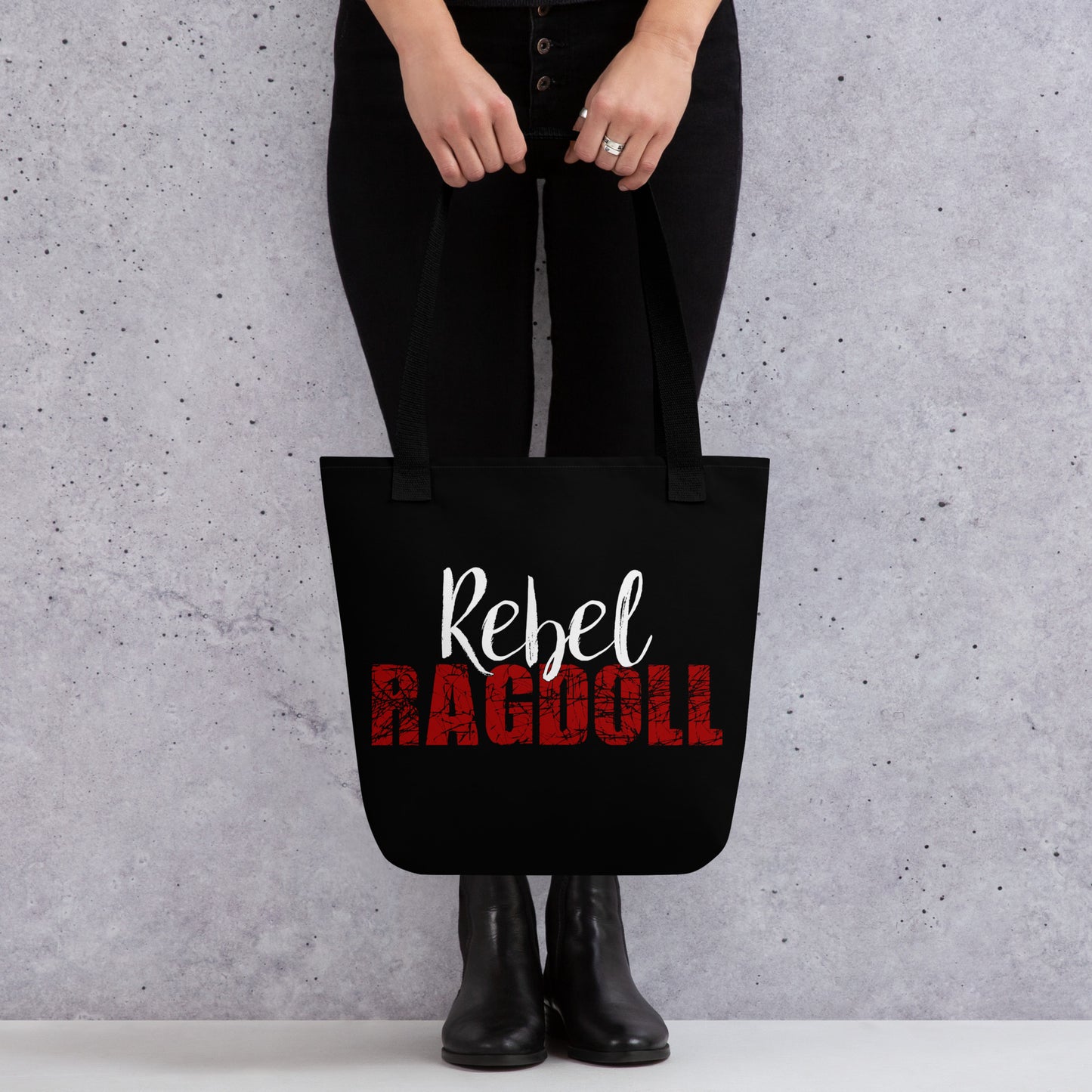 Rebel Ragdoll LOGO Tote Bag (Red & White)