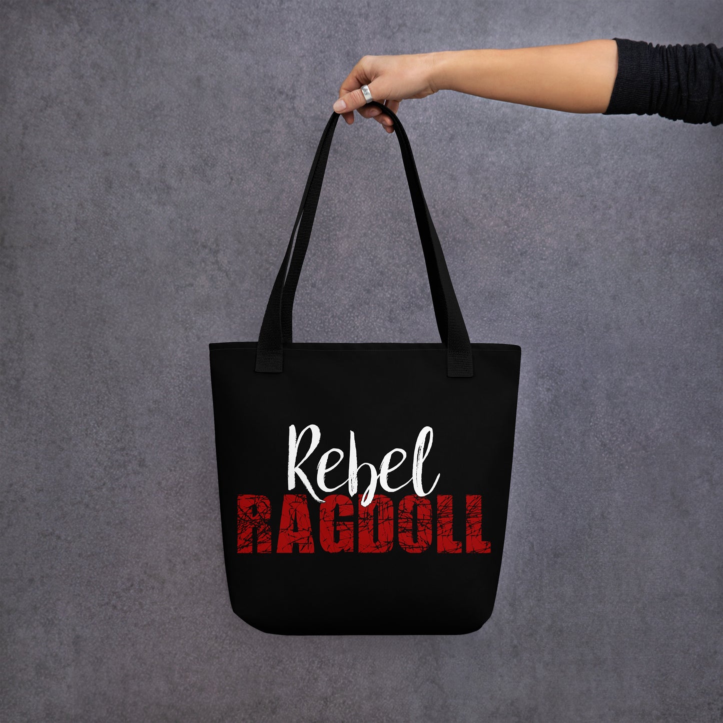 Rebel Ragdoll LOGO Tote Bag (Red & White)