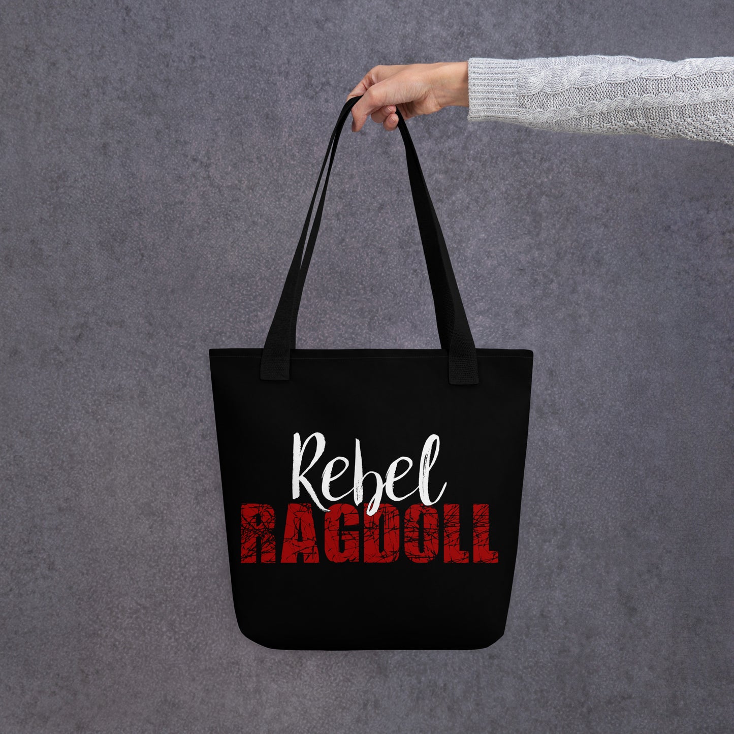 Rebel Ragdoll LOGO Tote Bag (Red & White)