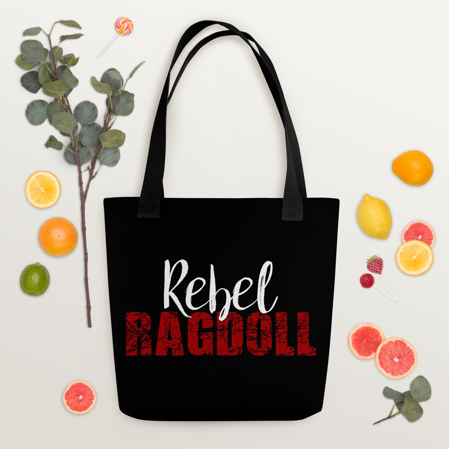 Rebel Ragdoll LOGO Tote Bag (Red & White)