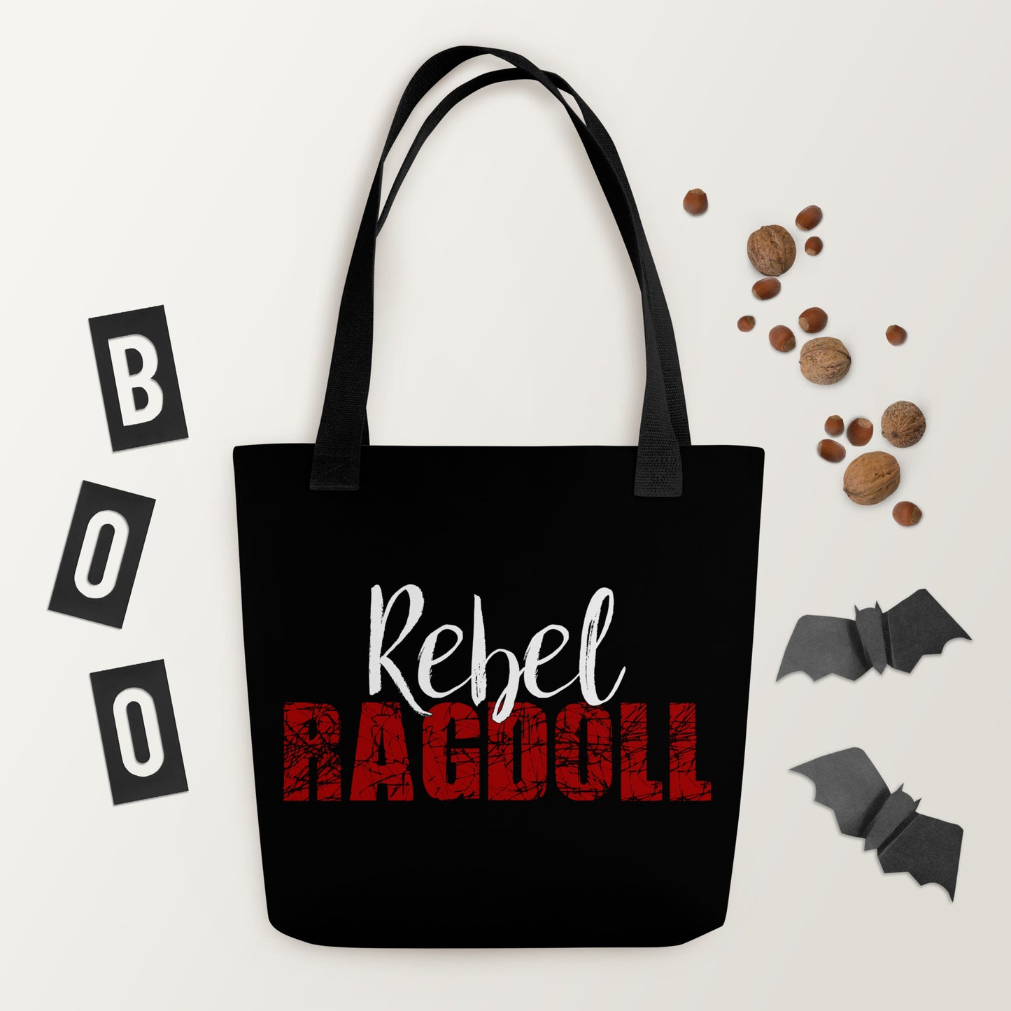 Rebel Ragdoll LOGO Tote Bag (Red & White)