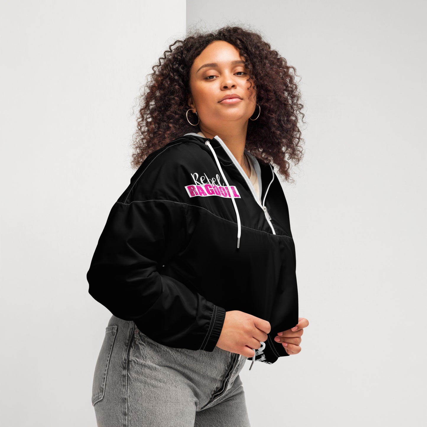 Rebel Ragdoll ICON Women’s Cropped Windbreaker