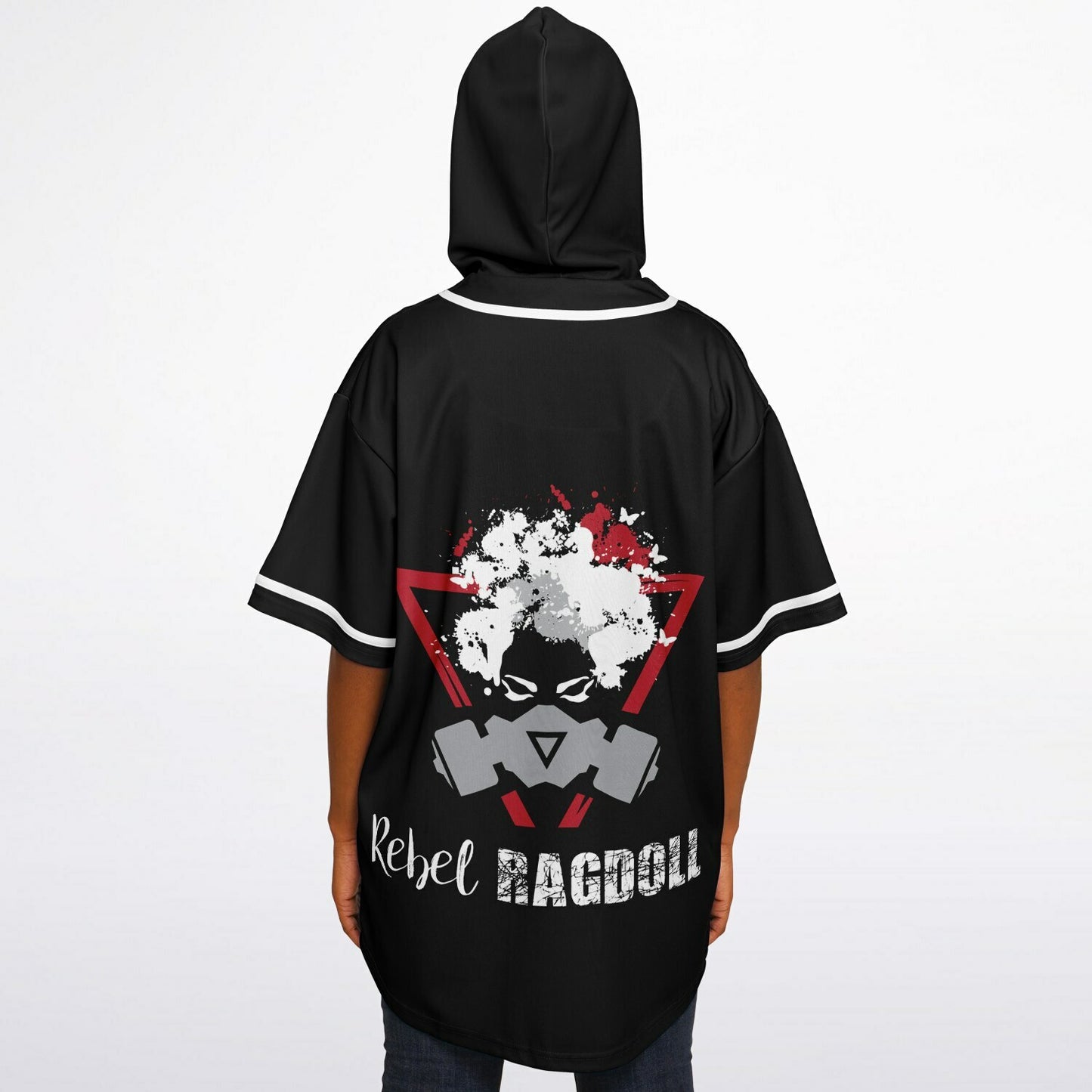 Afro Dystopia Hooded Baseball Jersey