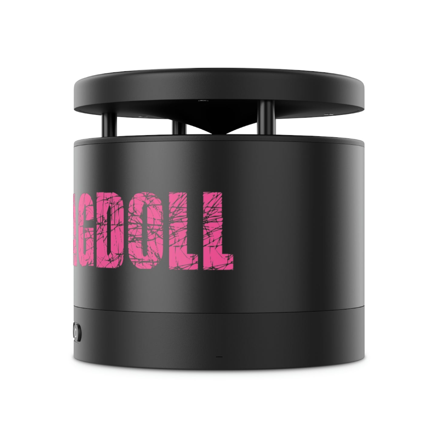 Rebel Ragdoll Metal Bluetooth Speaker and Wireless Charging Pad (Black & Pink)