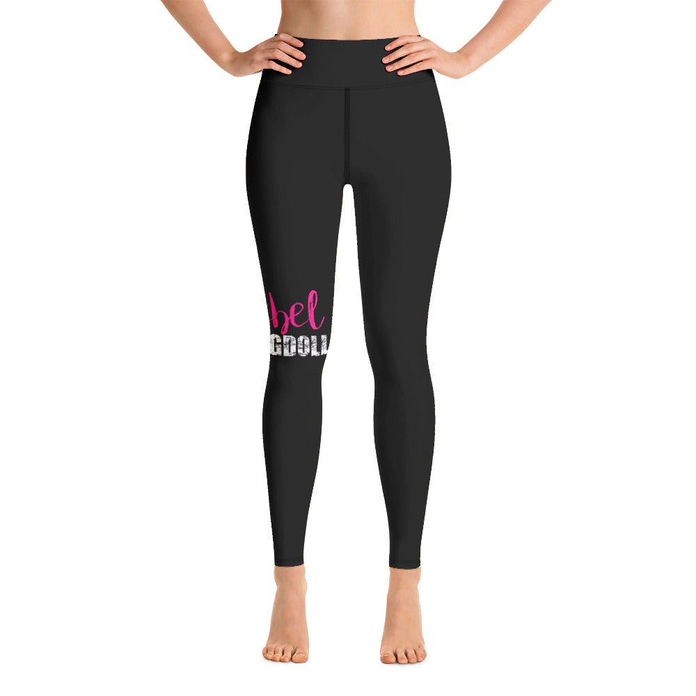 Rebel Ragdoll ICON Yoga Leggings (Pink & White)