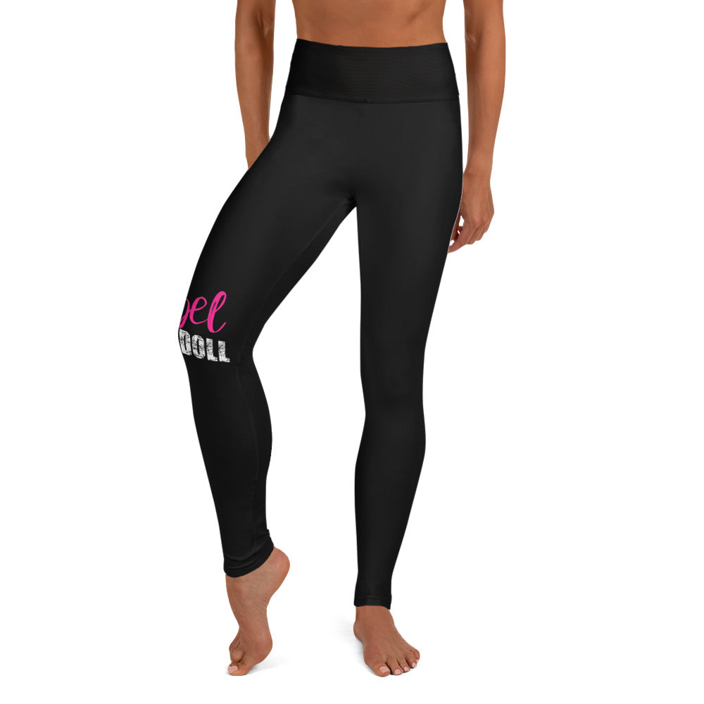 Rebel Ragdoll ICON Yoga Leggings (Pink & White)