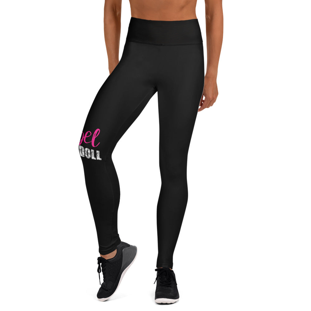 Rebel Ragdoll ICON Yoga Leggings (Pink & White)