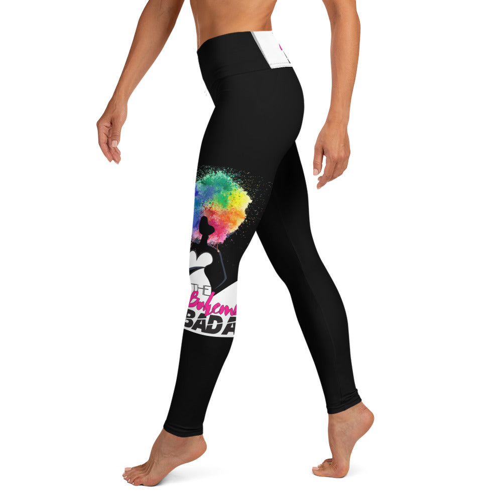 B-Badass Yoga Leggings (White Band)