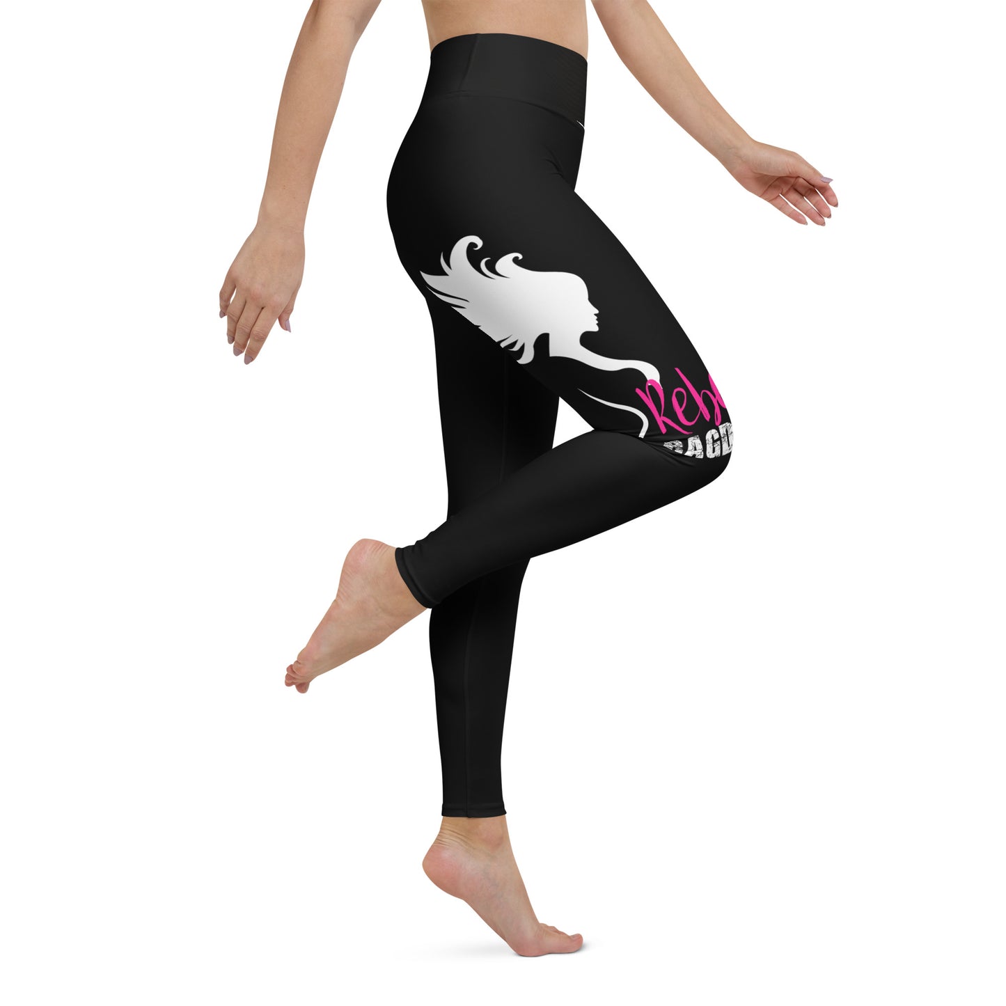 Rebel Ragdoll ICON Yoga Leggings (Pink & White)