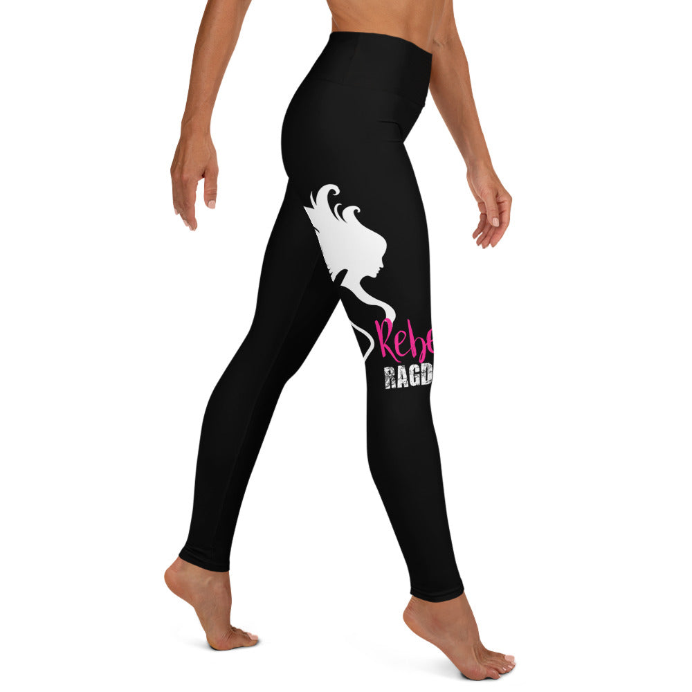 Rebel Ragdoll ICON Yoga Leggings (Pink & White)