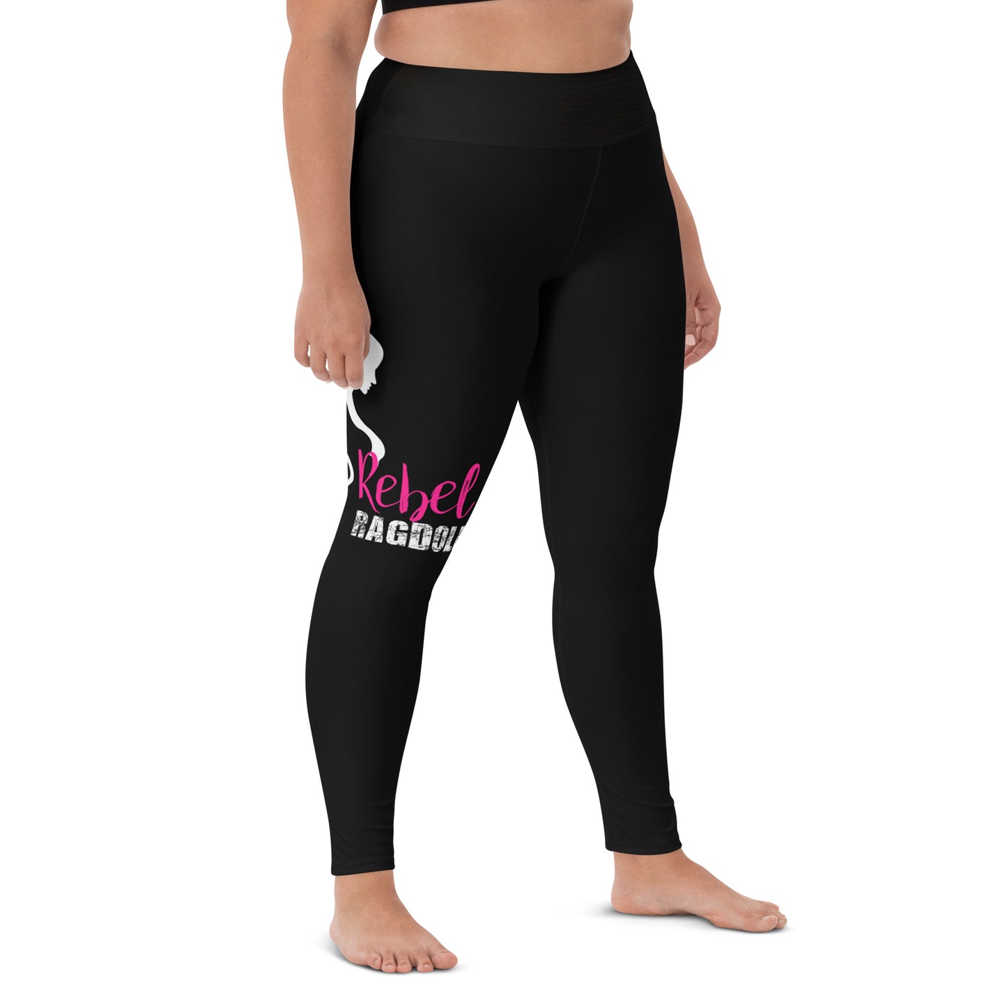 Rebel Ragdoll ICON Yoga Leggings (Pink & White)