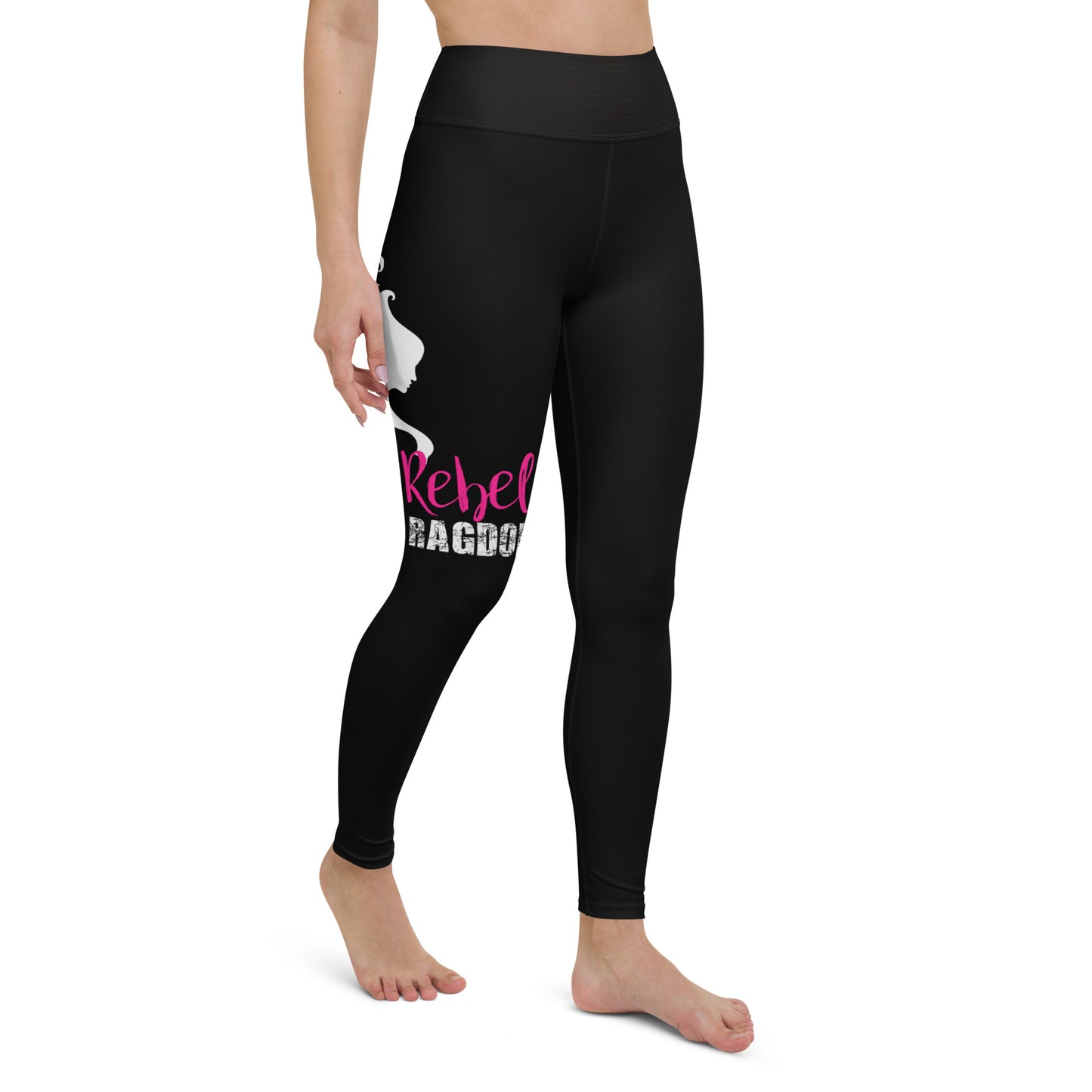 Rebel Ragdoll ICON Yoga Leggings (Pink & White)