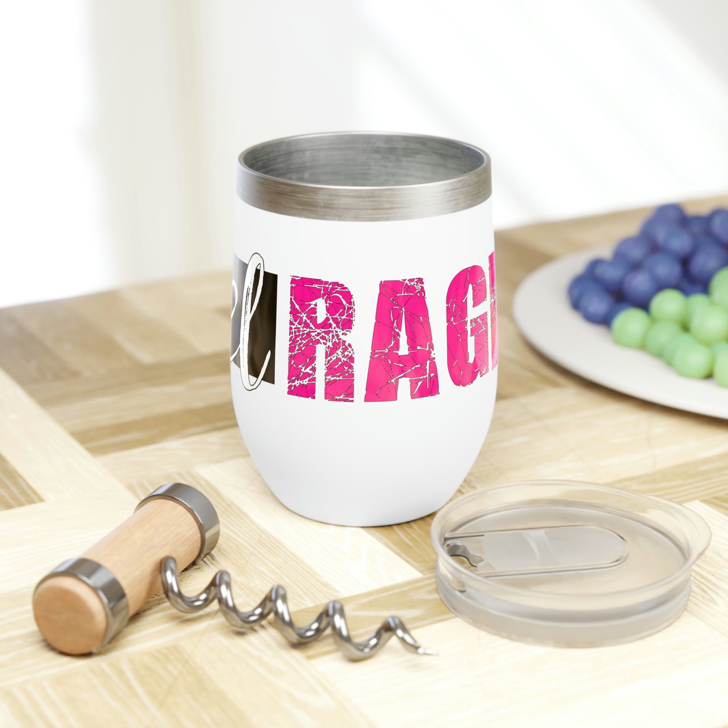 Rebel Ragdoll Chill Wine Tumbler (Pink & White)