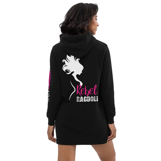 Rebel Ragdoll ICON Hoodie Dress (Black, Pink, White)